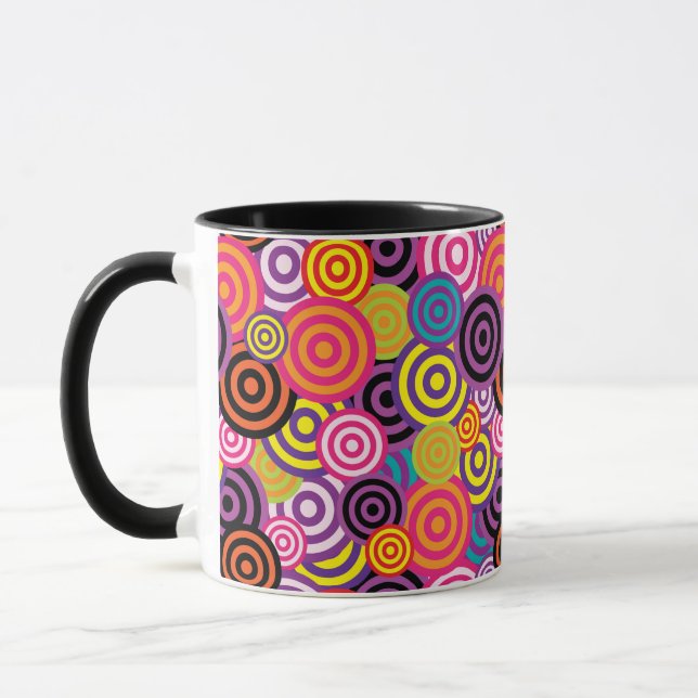 psychedelische Kreise Kaffeetasse (Links)