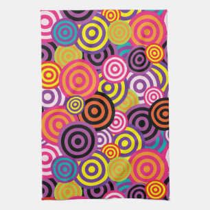 psychedelische Kreise Küchenhandtuch Geschirrtuch