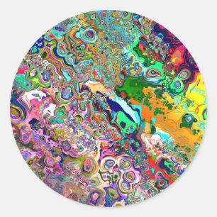 Psychedelische Kunst Runder Aufkleber