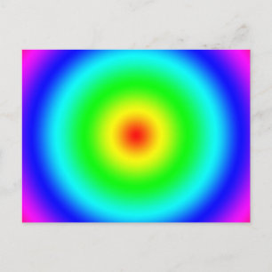 Psychedelische Kunstgeschenke: Funky Rainbow Circl Postkarte