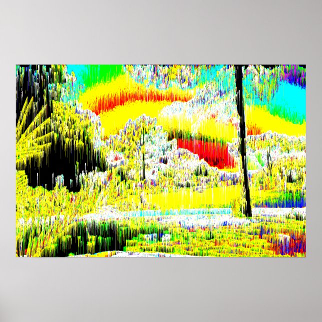 Psychedelische Landschaft Poster (Vorne)