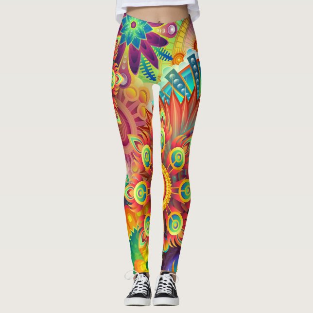 Psychedelische Leggins (Vorderseite)