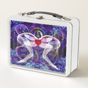 „Psychedelische Libellen-Regenwald“ Metall Brotdose