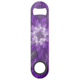Psychedelische Lila Blume Abstraktes Fraktal Kunst Speed Flaschenöffner
