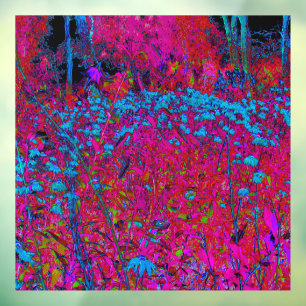 Psychedelische Lila Lily Blume Magenta Garden Fensteraufkleber