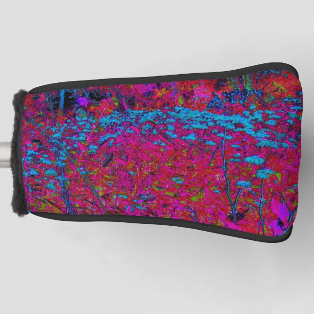 Psychedelische Lila Lily Blume Magenta Garden Golf Headcover (Vorderseite)