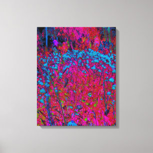 Psychedelische Lila Lily Blume Magenta Garden Leinwanddruck