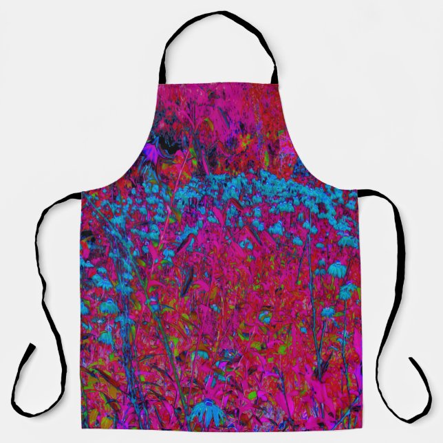 Psychedelische Lila Lily Blume Magenta Garden Schürze (Vorderseite)