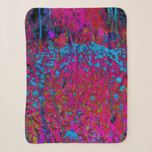 Psychedelische Lila Lily Blume Magenta Garden Sherpadecke