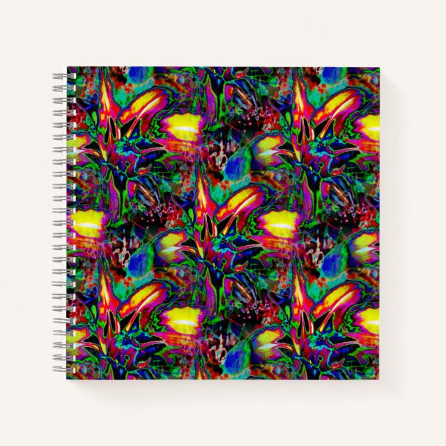 Psychedelische Lilien...... Notizbuch (Vorderseite)