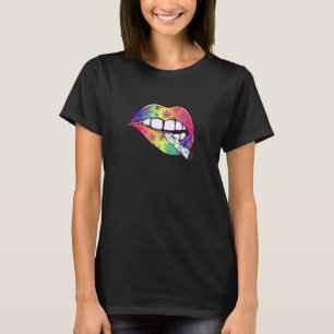 Psychedelische Lippen Frauen rauchen für Mädchen M T-Shirt