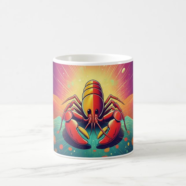 Psychedelische Lobster Art Kaffeetasse (Mittel)