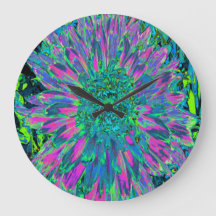 Psychedelische Magenta, Aqua und Limettengrüne Dah