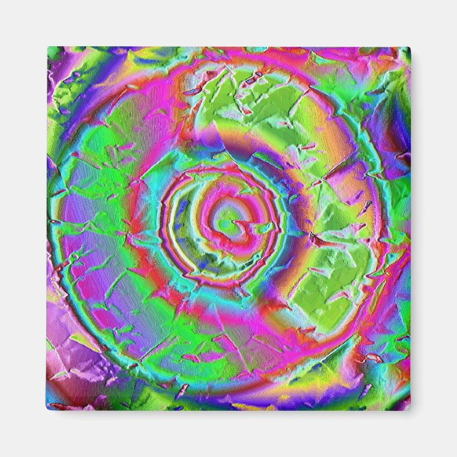 Psychedelische Malerei Magnet (Vorne)