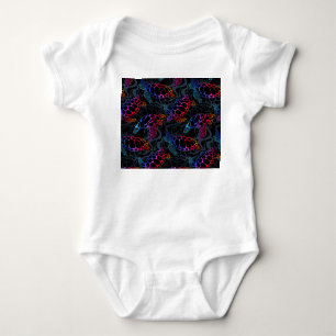 Psychedelische Meeresschildkröte: Boho Ocean Baby Strampler