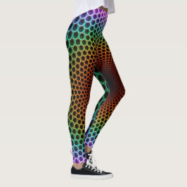 Psychedelische mehrfarbige Spiderwebbed Leggings