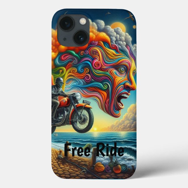 Psychedelische Motorrad-Dreamscape Case-Mate iPhone Hülle (Rückseite)