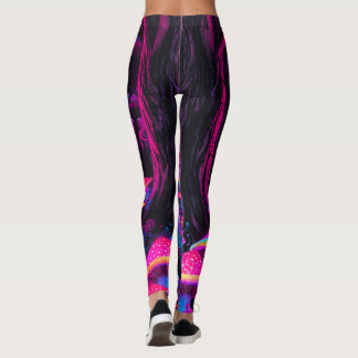 Psychedelische Mushroom-Leggings - Trippy Nebel Leggings
