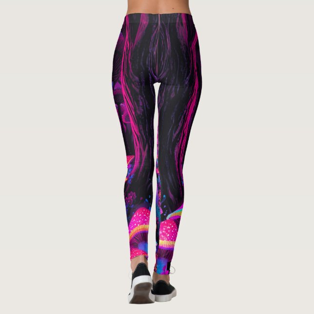 Psychedelische Mushroom-Leggings - Trippy Nebel Leggings (Rückseite)