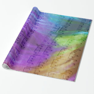 Psychedelische musikalische Anmerkungen Geschenkpapier
