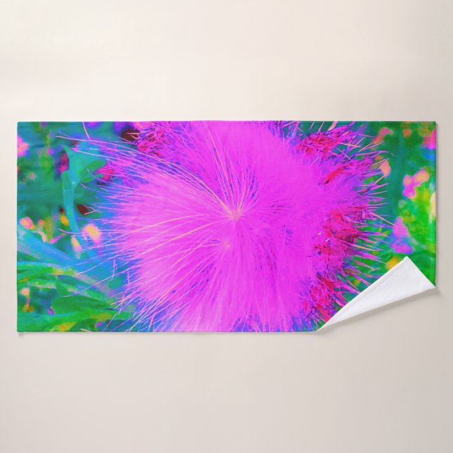 Psychedelische Natur Ultra-Violet Lila Milkweed Badehandtuch (Badehandtuch)