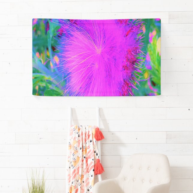Psychedelische Natur Ultra-Violet Lila Milkweed Banner (Insitu)