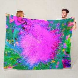 Psychedelische Natur Ultra-Violet Lila Milkweed Fleecedecke