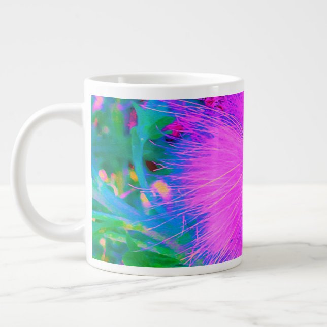 Psychedelische Natur Ultra-Violet Lila Milkweed Jumbo-Tasse (Links)