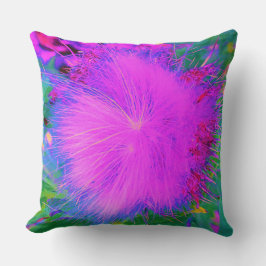 Psychedelische Natur Ultra-Violet Lila Milkweed Kissen