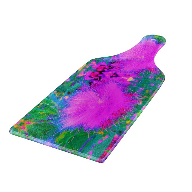 Psychedelische Natur Ultra-Violet Lila Milkweed Schneidebrett (Ecke)