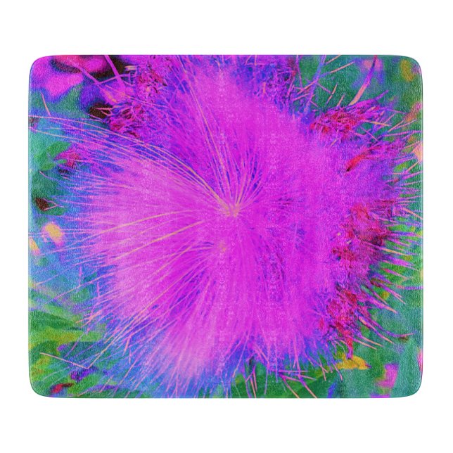 Psychedelische Natur Ultra-Violet Lila Milkweed Schneidebrett (Vorderseite)