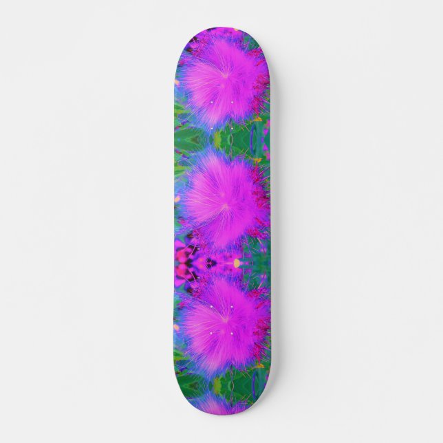 Psychedelische Natur Ultra-Violet Lila Milkweed Skateboard (Vorne)