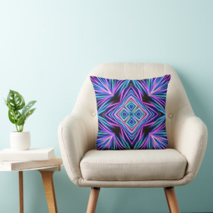 Psychedelische Neon-Abstract-Explosion Kissen