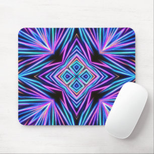 Psychedelische Neon-Abstract-Explosion Mousepad