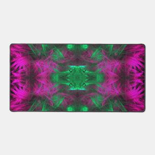 Psychedelische Neon-Energie-Fraktal-Kunst Schreibtischunterlage