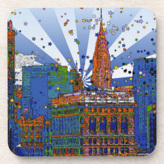 Psychedelische NYC: Chrysler, Flatiron #1 Untersetzer