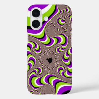 Psychedelische optische Illusion iPhone 16 Hülle