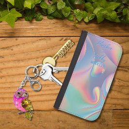 Psychedelische Pastel Irideszierende Blasen und Na Galaxy S4 Geldbeutel Hülle