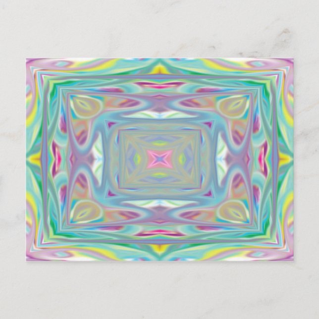 Psychedelische Pastelkarte Postkarte (Vorderseite)