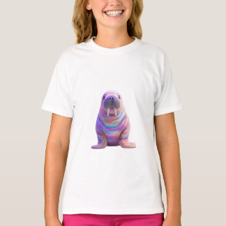 Psychedelische Pastell-Tie-Dye-Walross-Kinder T-Shirt