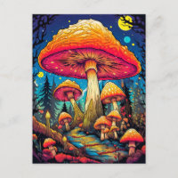 Psychedelische Pilze nach Mitternacht