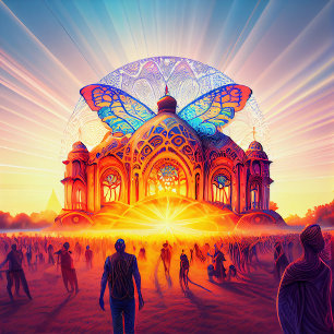 Psychedelische Puzzle Sonnenaufgang abstrakte Trip