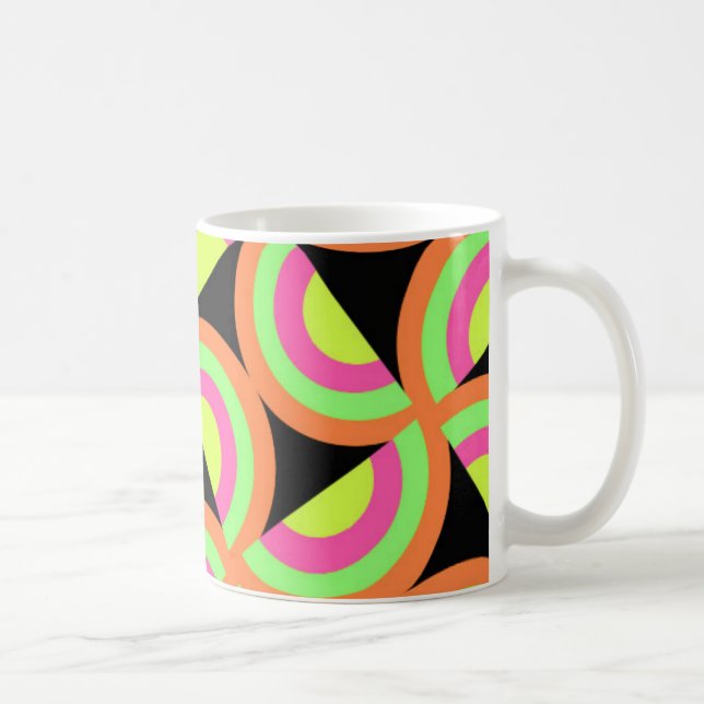 Psychedelische Quadrate Tasse (Rechts)