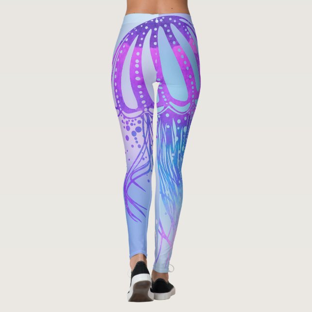 Psychedelische Quallen-Leggings Leggings (Rückseite)