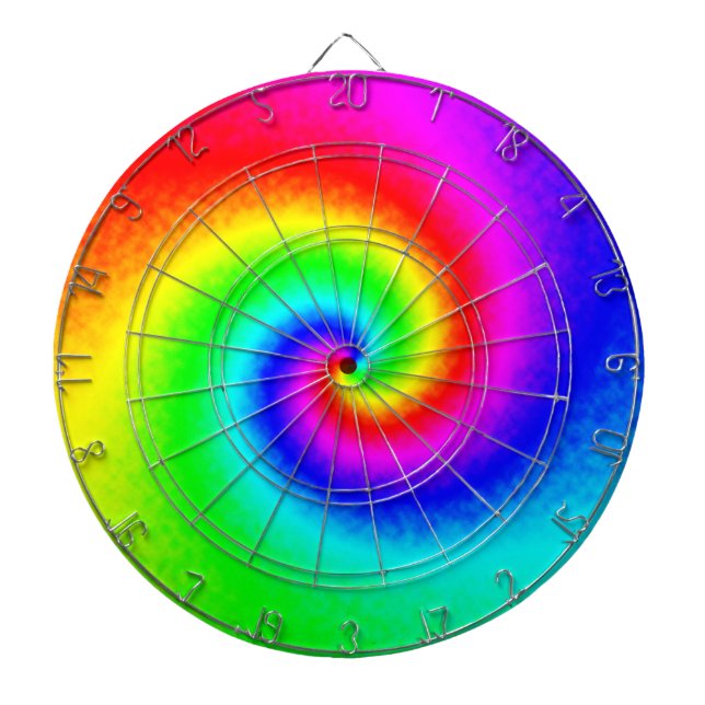 Psychedelische Regenbogen-Spirale der Transformati Dartscheibe (vorne)