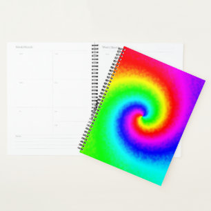 Psychedelische Regenbogen-Spirale der Transformati Planer