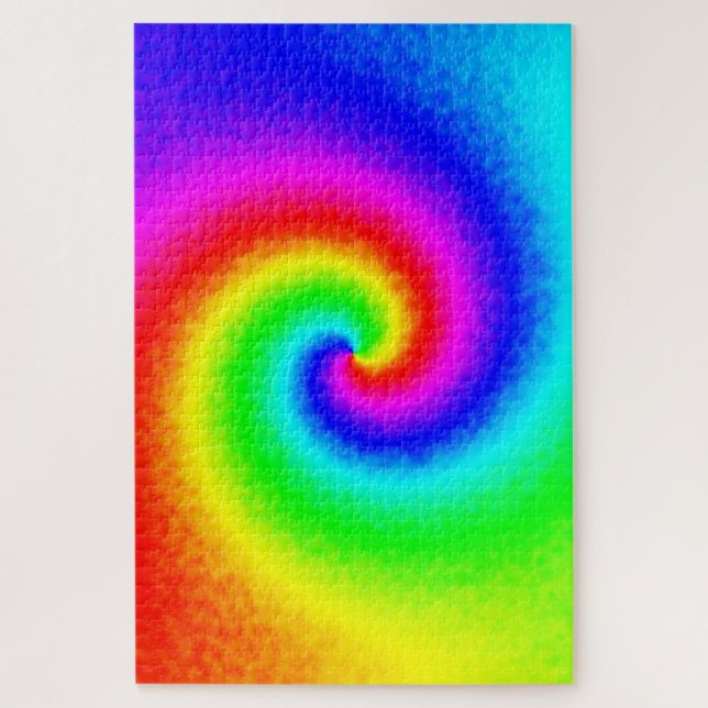 Psychedelische Regenbogen-Spirale der Transformati Puzzle (Vertikal)