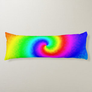 Psychedelische Regenbogen-Spirale der Transformati Seitenschläferkissen