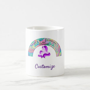 Psychedelische Regenbogen und Einhörner Thunder_Co Kaffeetasse