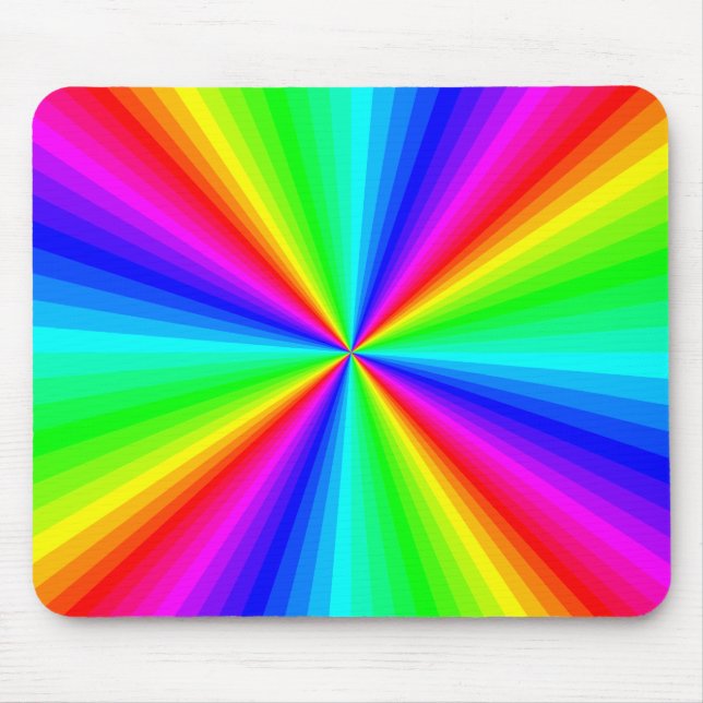 Psychedelische Regenbogenmuse Mousepad (Vorne)